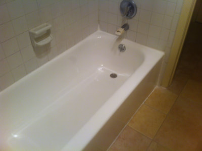 Picture of a reglazed bathtub that looks ready to be used. 