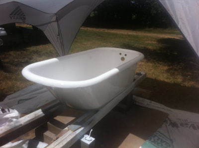 After picture of a claw foot tub that is reglazed and looks like new!